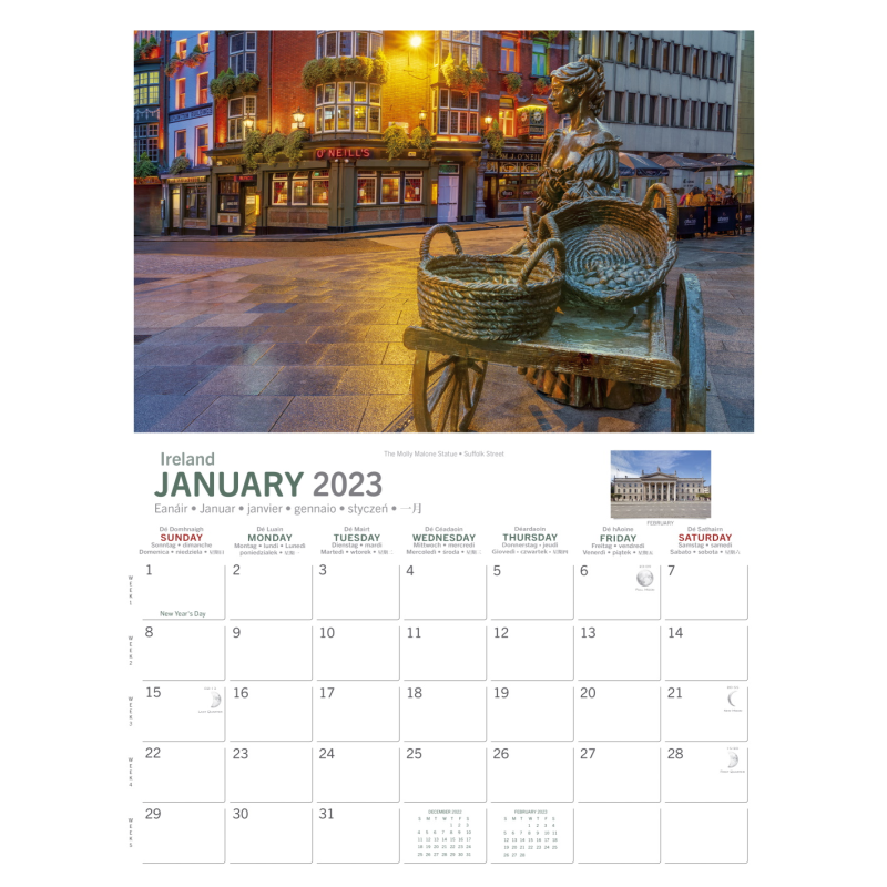 A4 12 Stunning Images Of Dublin Calendar 2023 By Liam Blake